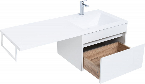 Тумба под раковину Aquanet Токио 58 белый (подвесная, 1 ящик) 00236916