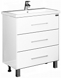 Тумба под раковину Омега 70 напольная с 3 ящиками Санта 207039л