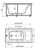 Акриловая ванна Aquatek Альфа 170 см ALF170-0000007 с гидромассажем