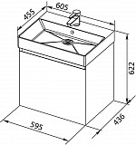 Тумба под раковину Aquanet Йорк 60 белый 00202094