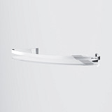 A7456100  Sense L Полка  угловая стеклянная, алюминий