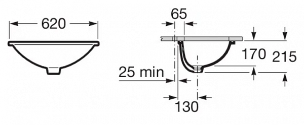 Раковина Roca Grand Berna 62х39 327899000