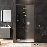 W90G-100-1-195BM Gem Solo Дверь душевая 100х195, стекло матовое, профиль черный матовый