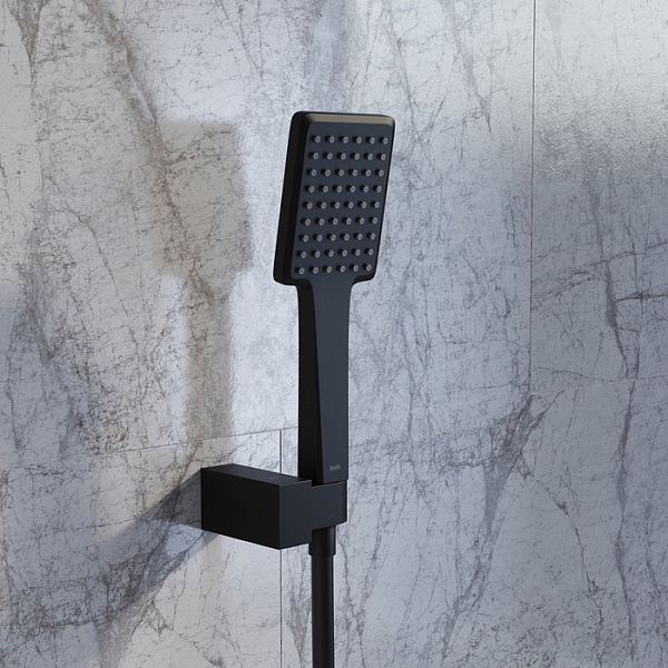 Лейка для душа, черная матовая, Slide, IDDIS, SLI1F0Bi18