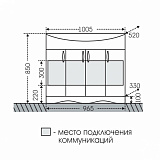 Тумба под раковину Верона 100 напольная с цоколем Санта 700114
