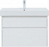 Тумба под раковину Aquanet Nova Lite 85 белый глянец, 2 ящика 00249936