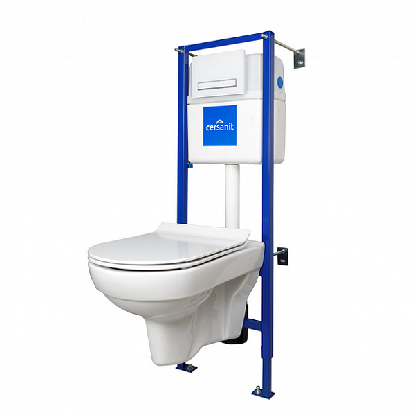 Комплект Cersanit S-SET-CityC/LPRO/S-DL/WG-w подвесной унитаз+инсталляция+кнопка