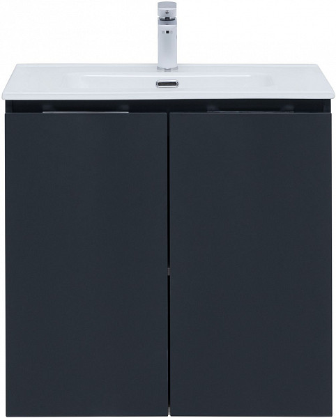 Тумба под раковину Aquanet Алвита New 70 2 дверцы, антрацит 00303904