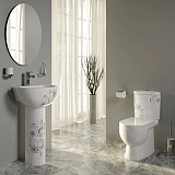 Напольный унитаз Sanita Luxe Art Flora с бачком и микролифтом ARTSLCC10040622