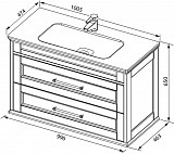 Тумба под раковину Aquanet Бостон 100 белый матовый 00243781