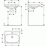 Раковина 60 см Geberit Acanto 500.620.01.2