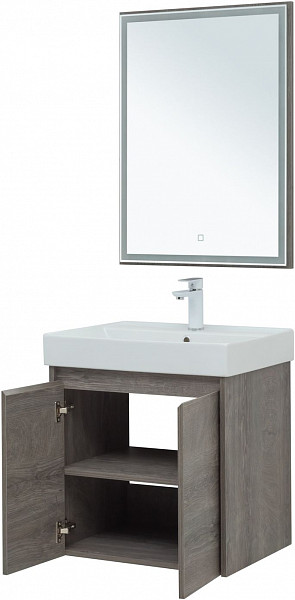 Мебель для ванной Aquanet Nova Lite 60 дуб рошелье (2 дверцы) 00302533