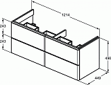 Тумба под раковину Ideal Standard Adapto T4298PB