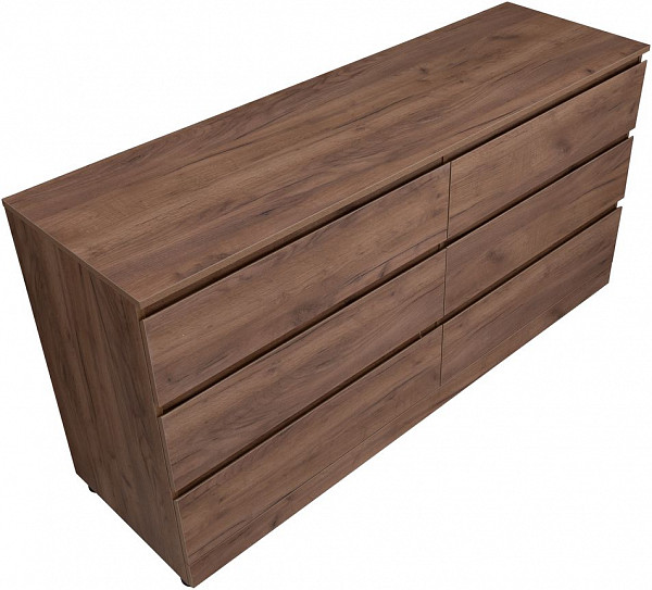 Комод Aquanet Сканди 1600x480 Дуб крафт (6 ящиков) 00302548
