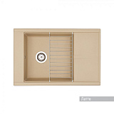 Мойка для кухни Aquaton Делия 78 прямоугольная с крылом латте 1A715132DE260