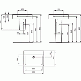 Раковина Ideal Standard Connect Cube 60 см E8102MA