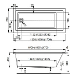 Акриловая ванна Vagnerplast Cavallo 160x70 VPBA167CAV2X-04