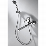 Смеситель для ванны c длинным изливом с аксессуарами Bravat Riffle F672106C-LB