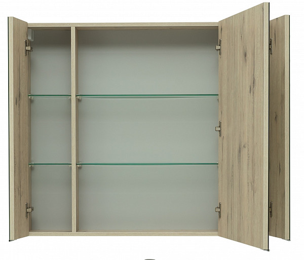 Зеркальный шкаф Aquanet Алвита New 100 дуб веллингтон белый 00277545