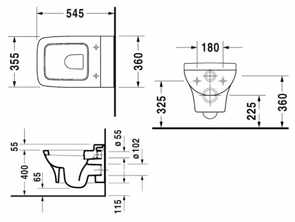Унитаз Duravit Puravida 2219090000 подвесной