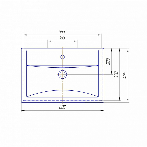 Мебельная раковина Фостер 60