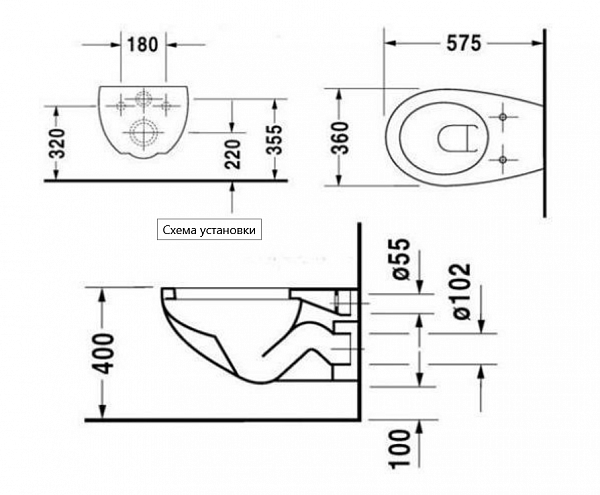Крышка-сиденье Duravit DuraPlus 0064190096 с микролифтом