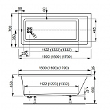 Акриловая ванна Vagnerplast Cavallo 170x75 VPBA170CAV2X-04