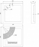 Душевой поддон Aquanet HX108 80х80 00180693