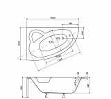 Акриловая ванна Besco Natalia 150x100 WAN-150-NL Левая