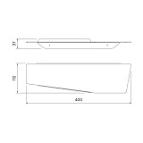 Полка, нержавеющая сталь, Slide, IDDIS, SLIBS00i44