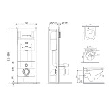 IS30201.701700 Инсталл с клав Start S белый глянц с подв унит Spirit FlashClean с сид м/лифт