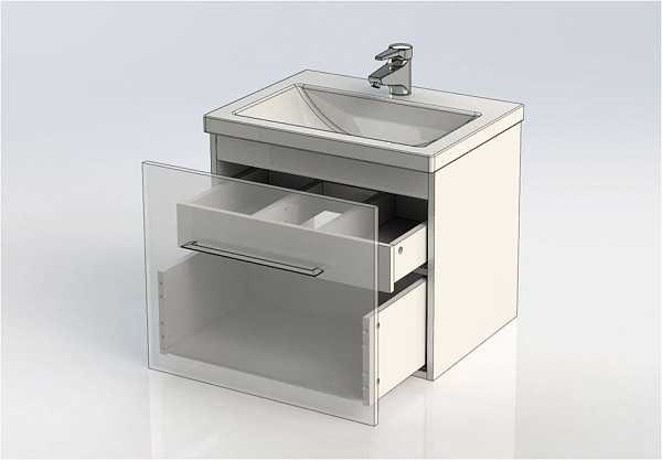 Тумба с раковиной Aquanet Порто 60 белый 00212576