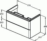 Тумба под раковину Ideal Standard Adapto T4301PB