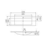 Раковина под тумбу Акватон - ПРЕМЬЕР 120 белый 1A702431PR010