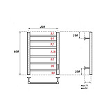 Полотенцесушитель электрический Point Аврора PN10846 П6 400x600 диммер справа, хром