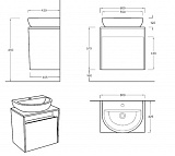 Тумба Kerama Marazzi PRO подвесная 1 ящик 60, дуб Орегон