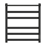 Полотенцесушитель электрический Point Меркурий PN83856PB П5 500x600 с полкой, диммер справа, черный