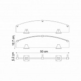 Полка стеклянная с бортиком Wasserkraft Wern K-2544