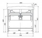 Тумба под раковину Creto Vetra 100, цвет орех