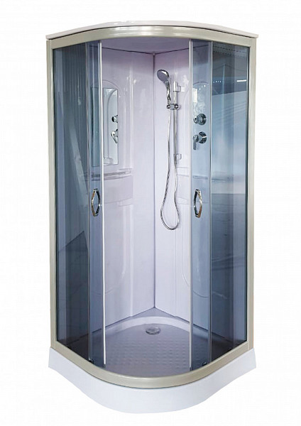 Душ.каб. Niagara NG- 116-15T (90х90х215) низкий поддон (15 см) стенки АКРИЛ стекло тонир,хром.проф. 5 мест