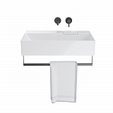 Держатель для полотенец Kerama Marazzi к раковинам LOGICA 70 с крепежом, черный матовый