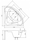 Акриловая ванна Besco Mia 120x120 WAM-120-NS