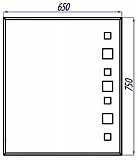 Зеркало Акватон Стамбул 65x75 1A127402ST010 с подсветкой