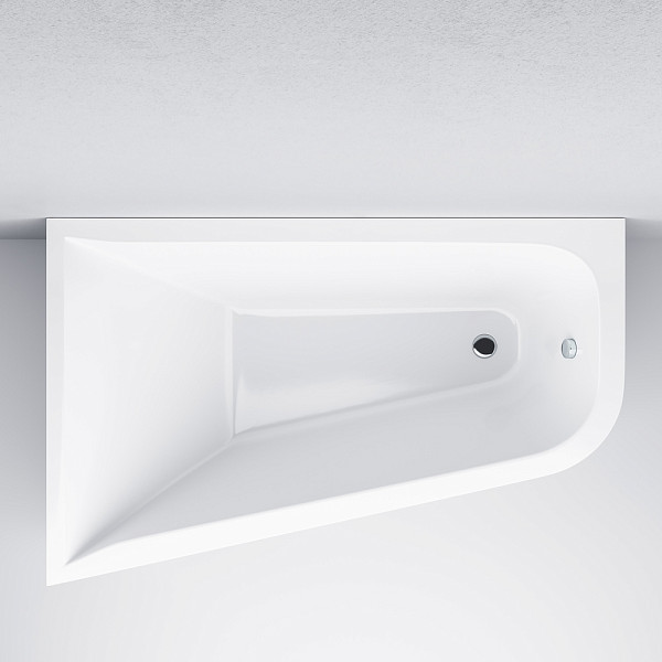 W72A-160L100W-A2 Ванна акриловая spirit  ассиметричная 160x100, без слива/перелива, левосторонняя