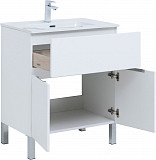 Тумба под раковину Aquanet Алвита New 70 1 ящик, 2 дверцы, белый матовый 00303901