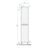Шкаф-колонна Style Line Ассоль 36х191