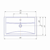 Мебельная раковина Фостер 80