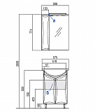 Зеркало-шкаф Акватон Джимми 59x80 1A034002DJ01L левый с подсветкой