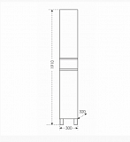 Шкаф-пенал напольный Марс 30 Санта 700247