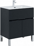 Тумба под раковину Aquanet Алвита new 70 1 ящик, 2 дверцы, антрацит 00303900